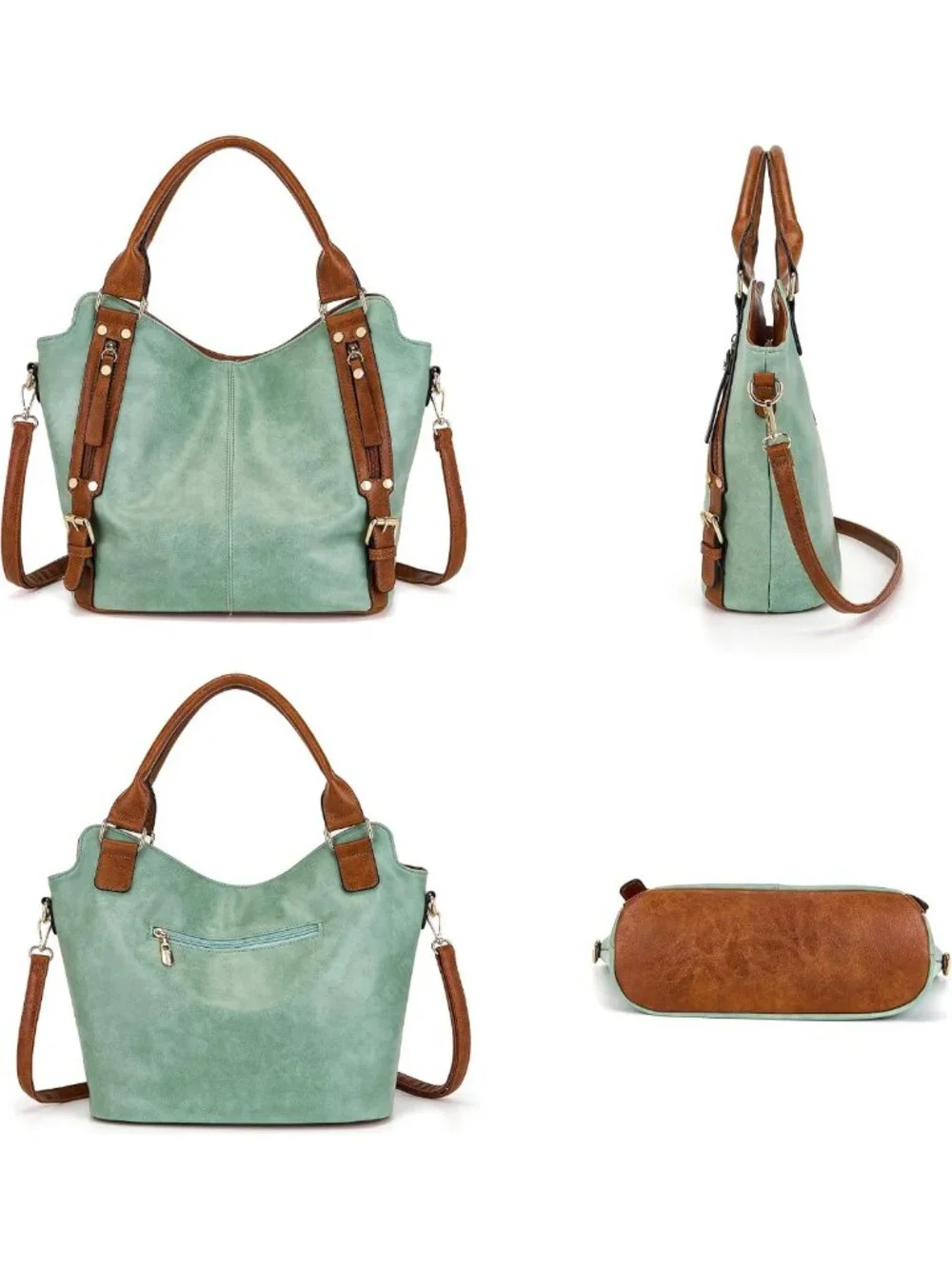 Stylish Large Crossbody Bag Set for Women | Soft PU Leather, 9 Pockets, Wallet